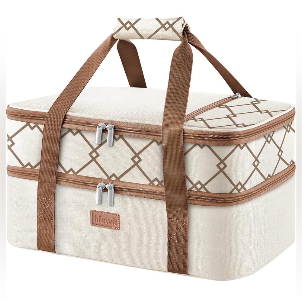 Lifewit Double Deck‎ Insulated Casserole Carrier Thermal Food Tote Bag New